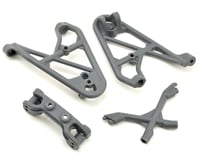 Losi Rock Rey Front Shock Tower & Camber Link Mount (Gray)
