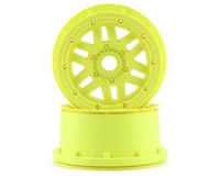 Losi 5ive-T 2.0 1/5 Scale Beadlock Wheel Set (Yellow) (2) w/24mm Hex