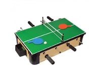 Merchant Ambassadors 20” Triple-Play Wood Tabletop Foosball (+Ping Pong + Slide Hockey)