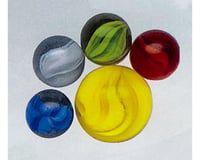 Mega Marbles  Cat's Eye Tri-Color Marbles 24 + 1