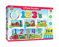 Masterpieces Puzzles & Games EDUCATIONAL 123 ON THE FARM 4PKPUZZLE
