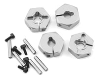 MST Alum. hex. wheel hubs 4mm (silver) (4)