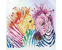 Needle Art World Rainbow Zebras