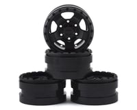 Pit Bull Tires Raceline Combat 1.55 Aluminum Beadlock Crawler Wheels (Black) (4)