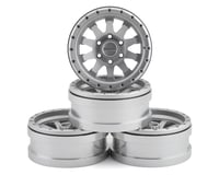 Pit Bull Tires Raceline Clutch 1.9 Aluminum Beadlock Wheels (Silver) (4)