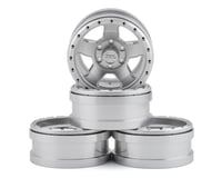 Pit Bull Tires Raceline Combat 1.9" Aluminum Beadlock Wheels (Silver) (4)