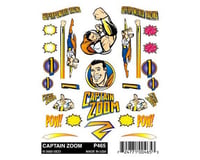 PineCar Stick-On Decal, Captain Zoom