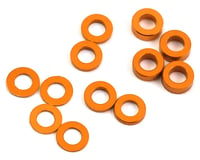 ProTek RC Aluminum Ball Stud Washer Set (Orange) (12) (0.5mm, 1.0mm & 2.0mm)