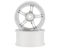 RC Art SSR Professor SPX 5-Split Spoke Drift Wheels (Matte Silver) (2) (6mm Offset)