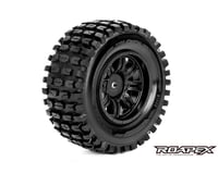 Roapex R/C Tracker 1/10 Shortcourse Tire Black Wheel with 12mm Hex