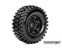 Roapex R/C Rhythm 1/10 Shortcourse Tire Black Wheel with 12mm Hex