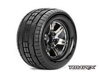 Roapex R/C Trigger 1/10 Monster Truck Tire Chrome Black Wheel with