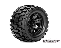 Roapex R/C Rhythm 1/10 Monster Truck Tire Black Wheel with 1/2