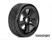 Roapex R/C Trigger 1/8 Buggy Tire Black Wheel with 17mm Hex Mounted