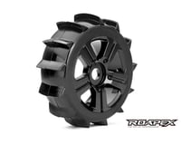 Roapex R/C Paddle 1/8 Buggy Tire Black Wheel with 17mm Hex Mounted