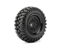 Roapex R/C Hardrock 1/10 Crawler Tires Mounted on Black 1.9" Wheels,