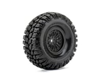 Roapex R/C Storm 1/10 Crawler Tires Mounted on Black 1.9" Wheels,