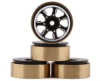 Samix SCX24 Aluminum & Brass 1.0" Beadlock Wheel Set (Black) (4)