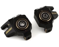 Samix SCX6 Brass Heavy Duty Steering Knuckle Set (Black)
