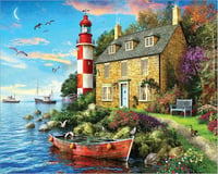 Springbok Puzzles Springbok (10916) 1000 Piece Jigsaw Puzzle The Cottage Lighthouse