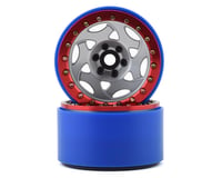 SSD RC 2.2 Champion PL Beadlock Wheels (Silver/Red)