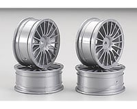Tamiya Medium Narrow 18-Spoke 1/10 Scale On Road Wheels (Silver) (4)