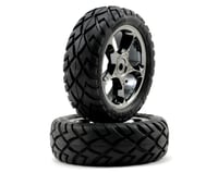 Traxxas Anaconda Front Tires w/Tracer 2.2" Wheels (2) (Black Chrome) (Standard)