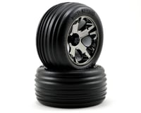 Traxxas Alias Front Tires w/All-Star Wheels (2) (Black Chrome) (Standard)