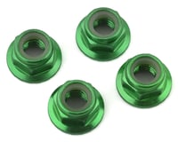 Traxxas 8447G Nuts aluminum, green-anodized, 5mm flanged nylon locking