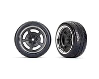 Traxxas Tires/Wheels Glued Blkchrome Wheels1.9In