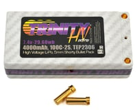 Trinity Hi-Voltage Shorty 2S 100C Hardcase LiPo Battery (7.4V/4000mAh)