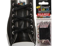 U-Lace Classic No-Tie Customized Sneaker Shoe Laces Black Mix & Match 6 Pcs. - 1 Pack Per Shoe