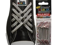 U-Lace Classic No-Tie Customized Sneaker Shoe Laces Mettalic Silver Mix & Match 6 Pcs. - 1 Pack Per Shoe