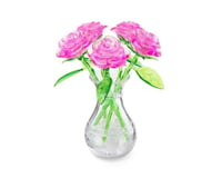 University Games Corp Original 3D Crystal Puzzle - Pink Roses in a Vase