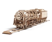 UGears 460 Locomotive with Tender Mechanical Wooden 3D Model