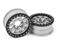 Vanquish Products Method 101 V2 1.9" Beadlock Crawler Wheels (Silver/Black) (2)
