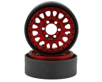 Vanquish Products KMC KM445 Impact 1.9" Beadlock Crawler Wheels (Red) (2)