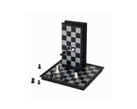 Wood Expressions Magnetic Folding Chess Board Set (Black) (10")