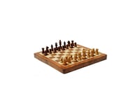 Wood Expressions Magnetic Folding Wood Chess Board Set (7")