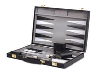 Wood Expressions WE Games Black Backgammon Set- 14.75 inches