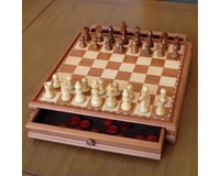 Wood Expressions 268815 15" French Staunton Style Chess & Checkers Set