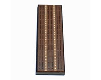 Wood Expressions 3 Track/Inlay Solid Stained Oak Cribbage