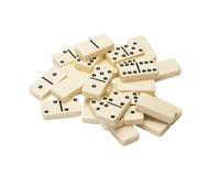 Wood Expressions Double 6 Dominoes Ivory Color W/Case