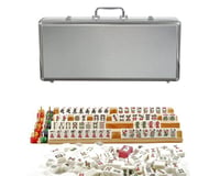 Wood Expressions American Silver Alum Case Tiles Mahjong
