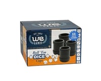 Wood Expressions WE Games 45-9004 Dice Cups - Set of 4 Professional Grade Plastic with 20 Dice & Instructions for Liar's