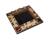 Wood Expressions WE Games 4-Player Shut the Box, Travel Size, 8 inches