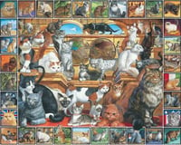 White Mountain Puzzles World of Cats Collage Puzzle (1000pc)