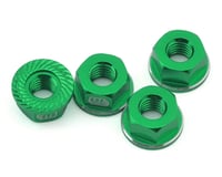 Whitz Racing Products 4mm Flanged Wheel Nuts (Green) (4)