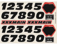 XXX Main Numbers Black Sticker Sheet