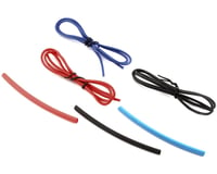 Yeah Racing 18AWG Silicone Wire Set w/Shrink Wrap (Red, Black & Blue) (60cm)